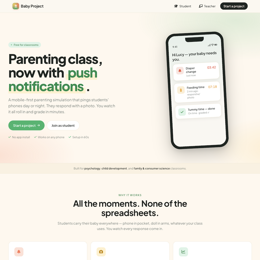 Baby Project Tracker