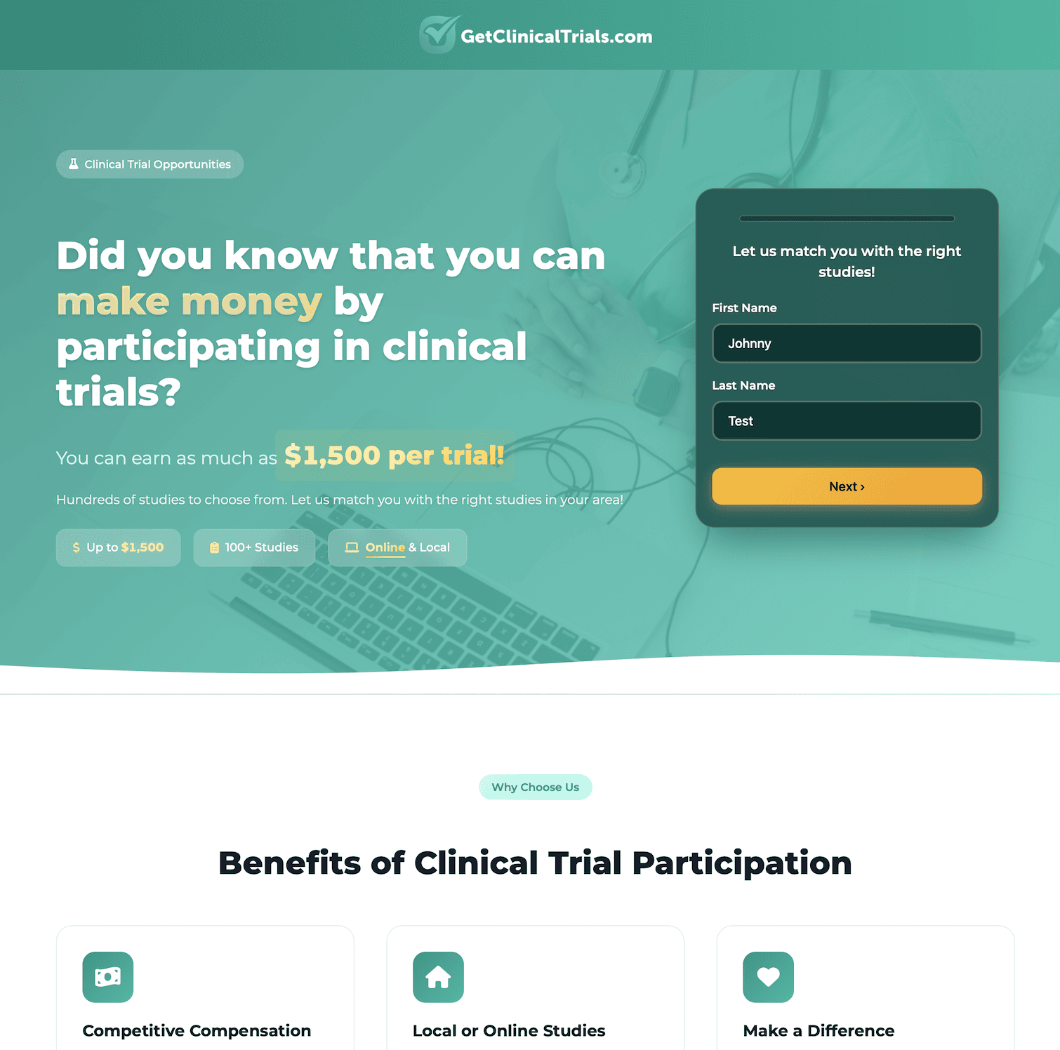 Rush Sites — Lead Generation Landing Pages
